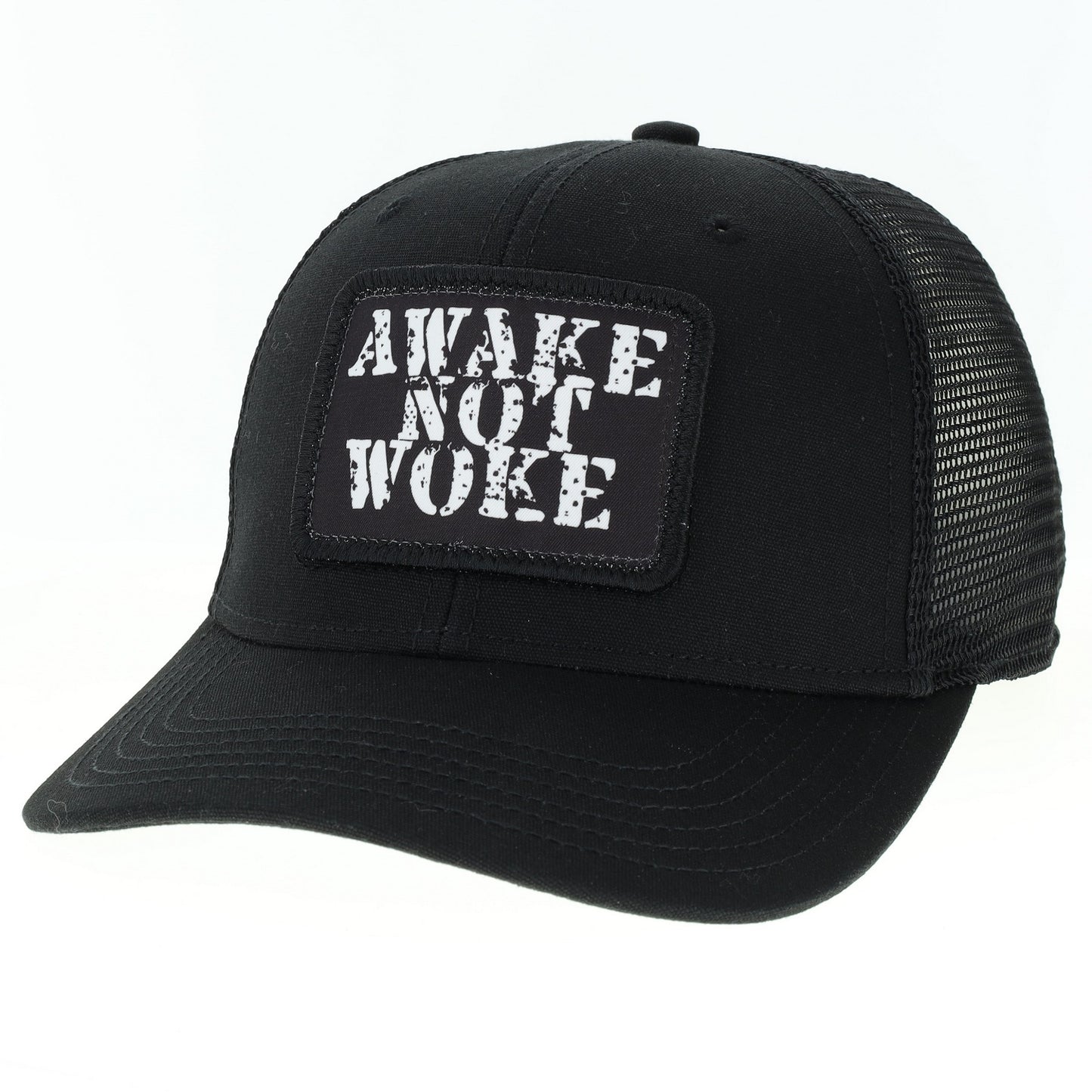 Awake Not Woke V2 Trucker Hat Black