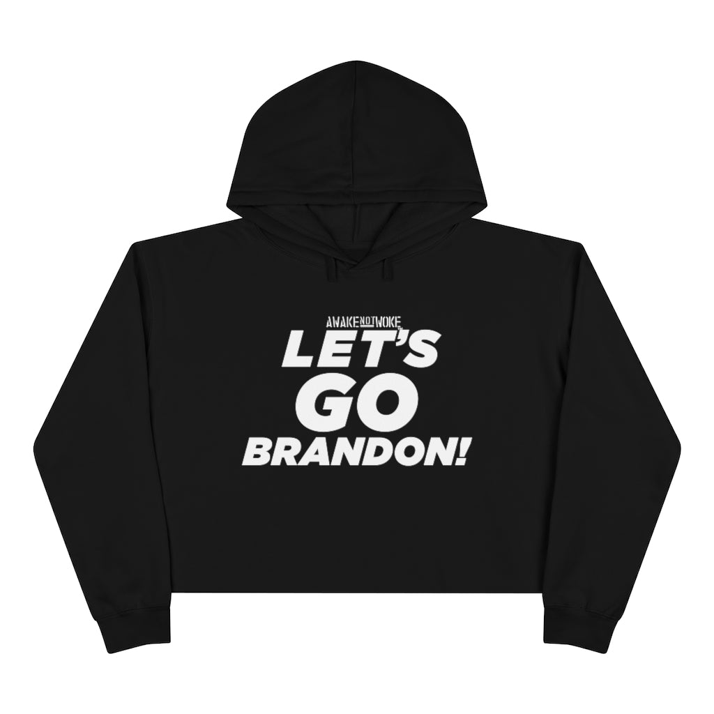 Womens Crop Hoodie Lets Go Brandon