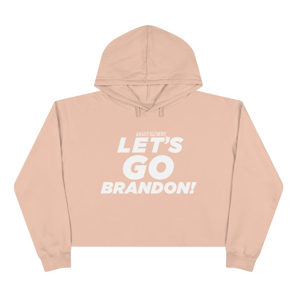 Womens Crop Hoodie Lets Go Brandon