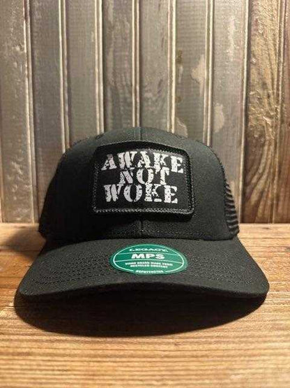 Awake Not Woke V2 Trucker Hat Black
